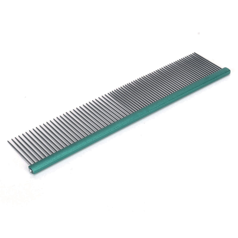 Greyhound Comb For Dogs, Metal Dog Comb Dog Combs with Rounded Ends Dog Comb Cat Comb For Removing and Knots Grooming Tool For Long Short Haired Dog (Green 13cm/5.1in) Green 13cm/5.1in
