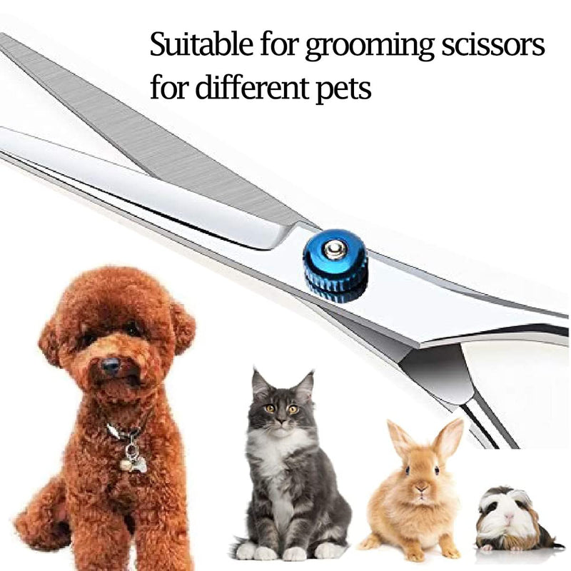 Dog Grooming Scissors,Pet Hair Scissors with Safety Round Tips Heavy Duty Titanium Stainless Steel Professional Dogs Cats Pets Grooming Shears Direct shear - PawsPlanet Australia