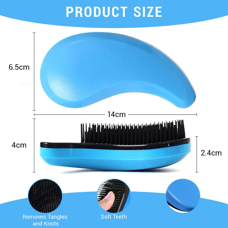 Dog Grooming Brush for Small Breeds, Soft Bristles, Suitable for Shih Tzu, Yorkie, Teddy (Blue)