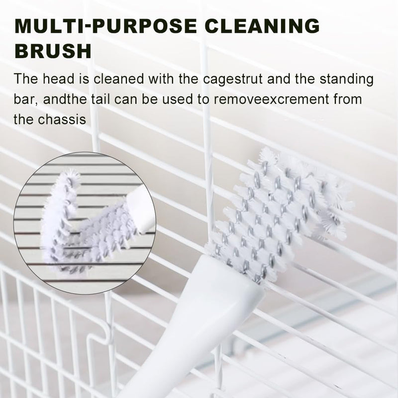 Set of 2 Bird Cage Cleaning Kit with Metal Scraper and Brush, Bird Cage Cleaner for Cleaning Kennels Perches Poop Remover Parrot Parakeet Pet Cage Accessories - PawsPlanet Australia