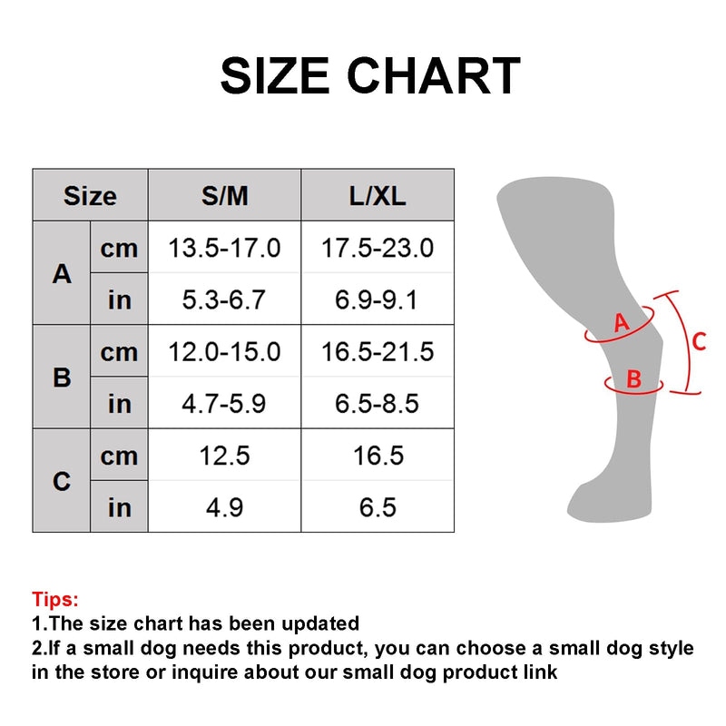 Dog Leg Braces for Rear Leg, Dog Hock Joint Brace with Two Metal Spring Inserts, Dog Hock Splint with Fractures, Wound Healing, Sprains and Canine Arthritis_L/XL L/XL