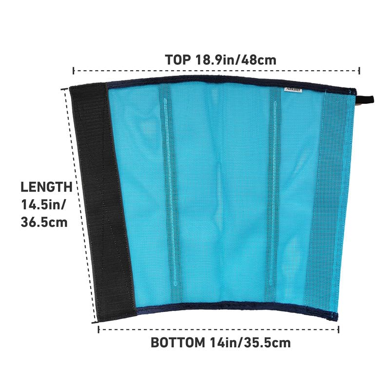 Horse Fly Leggings Boots – Set of 4 UV-Protective Stretch Mesh Fly Boots with Stays, Full‑Leg Coverage Sky Blue - PawsPlanet Australia