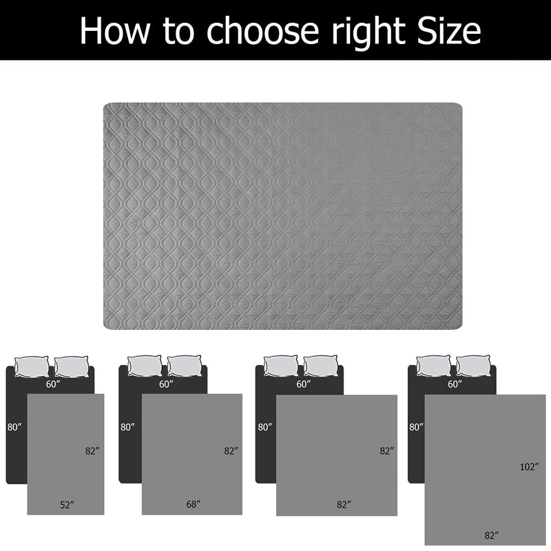 Ameritex Waterproof Dog Bed Cover Pet Blanket for Furniture Bed Couch Sofa Reversible 52x82 Inch (Pack of 1) Grey+dark Grey - PawsPlanet Australia