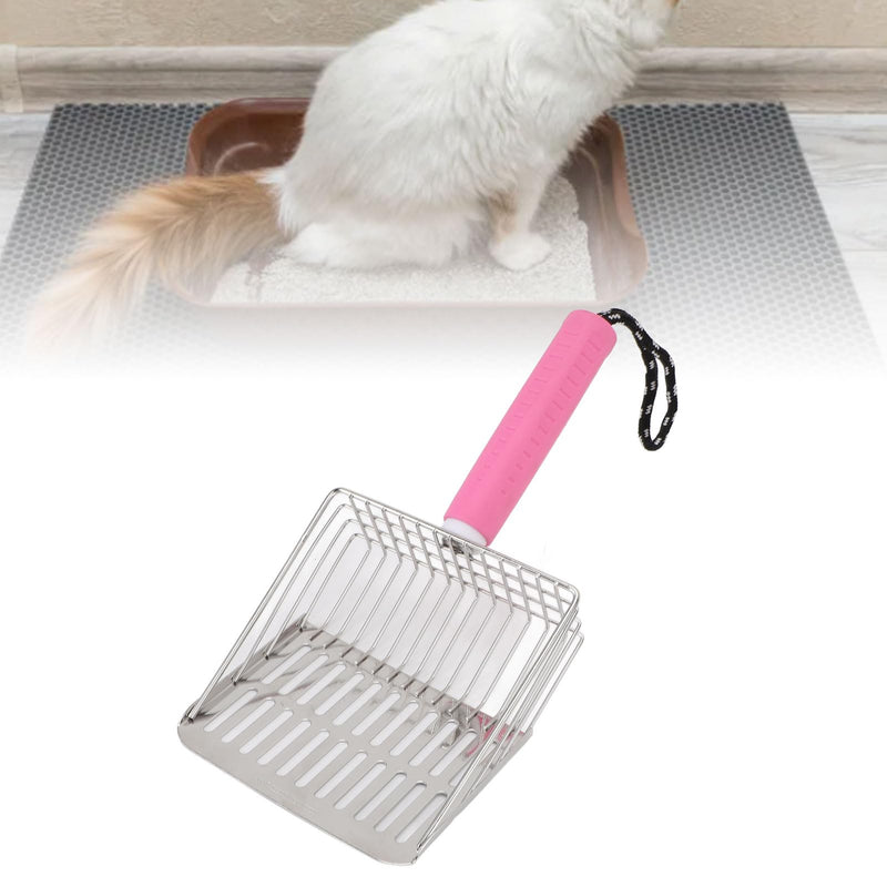 ASHATA Comfortable Handle Cat Poop Scoop with Unique Design, Wide Application for Pet Parents (PINK) Pink