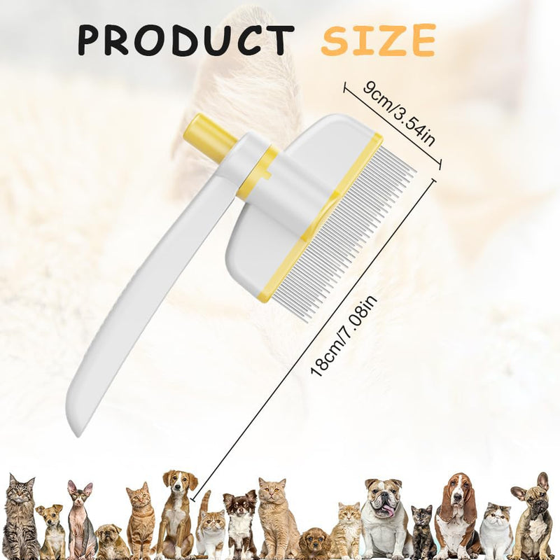 Pet Hair Removal Glove Thickened and Flea Brush,Upgraded Reusable Electrostatic Pet Hair Glove and Self-Cleaning Flea Comb with One-Touch Release,Hair Remover Tool Set for Couch, Carpet and Dogs,Cats