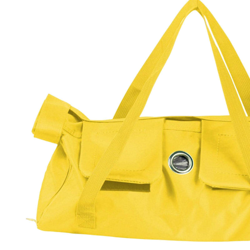 Cat grooming bag, nail trimming bag, cat restraint bag, carrier bag, breathable, durable nylon for bathing, ear cleaning, and fur care, yellow, 42cm x 25cm, M