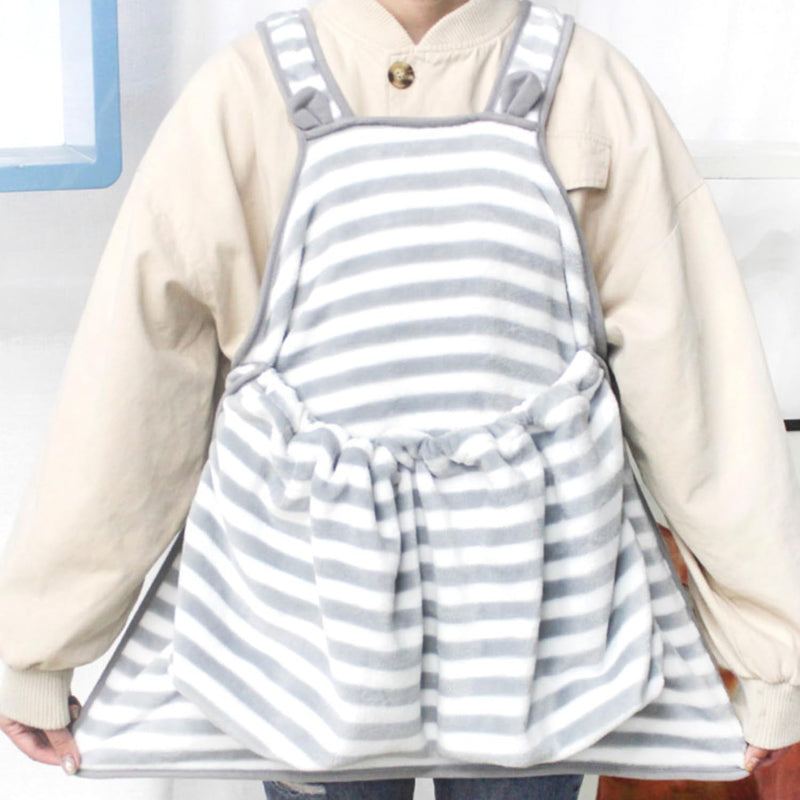 Ferret Sling Carrier - Fleece Small Pet Carrier Bag Soft Breathable Hands Free Shoulder Front Chest Apron Bonding Pouch Accompany Carrier for Small Dog Cat Ferret Rabbit (Grey) Grey - PawsPlanet Australia