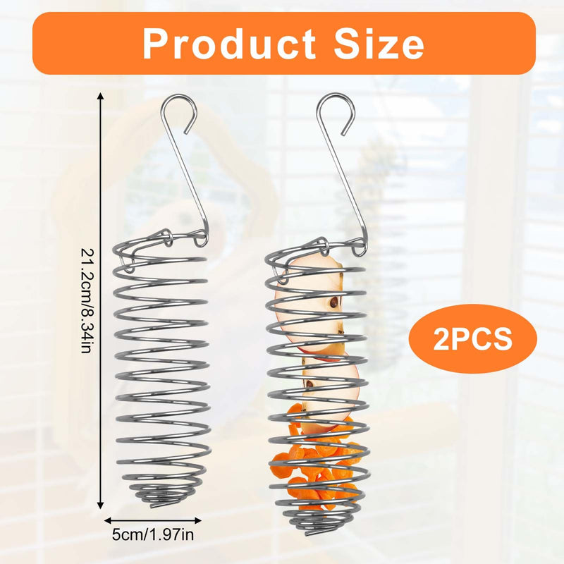 2 Pack Millet Spray Holder for Parrots, Parakeet Treat Sticks Feeder, Natural Millet Treats and Crunch Bars for Birds, Includes Cuttlebone and Calcium Block for Healthy Chewing and Play - PawsPlanet Australia