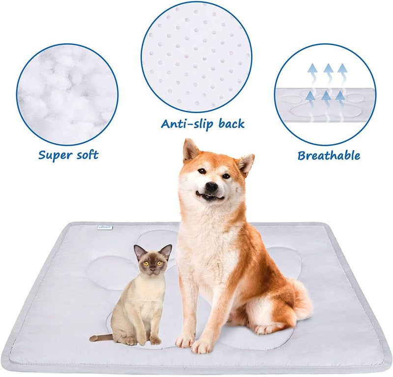 Dog Crate Pad(28"x 42", Mats for Sleeping, Breathable Crate Bed Kennel Pad,Dark Colored to Hide Stains, Grey X-Large (28" x 42") 1 - PawsPlanet Australia