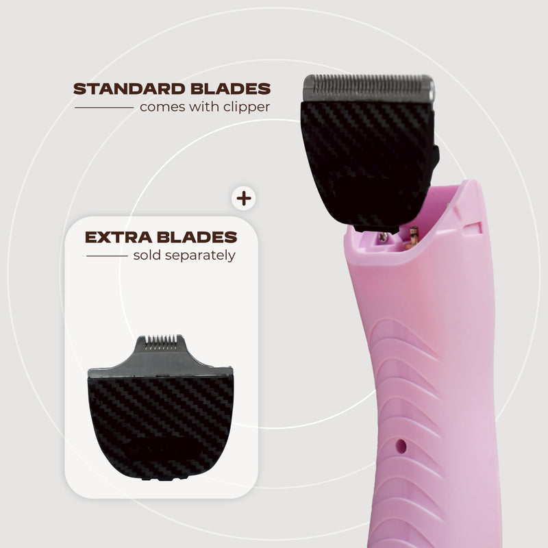 Cordless Pet Grooming Kit for Dogs & Cats, Quiet & Powerful Motor Paw & Face Trimmer, Lightweight Clipper, Dopamine Pink, Parent (Bundle-Dopamine Pink) Bundle-Dopamine Pink