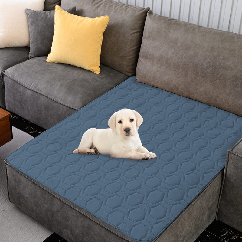 Waterproof and Non-Slip Dog Bed Cover and Pet Blanket Sofa Pet Bed Mat ，car Incontinence Mattress Protectors Furniture Couch Cover for Most Cats Dogs, Pets（52x82- Navy Blue） 52x82Inch (Pack of 1) - PawsPlanet Australia
