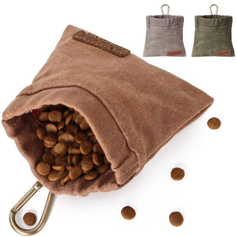 Dog Treat Bag, Puppy Dog Training Pouch Hands-Free Training Dog Treat Pouch, includes Carabiner, for Pet Puppy Travel or Outdoor Use (Grey) Grey - PawsPlanet Australia