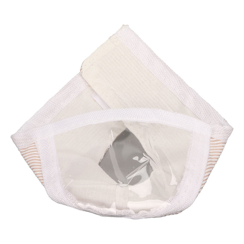 Haofy Transparent Muzzle Cover for Cat Face, Breathable Cotton Cover for Grooming, Prevention, Medium Size, 11.8 to 13.8 Inches, for Cats at Home, Vet Visits, Ensures