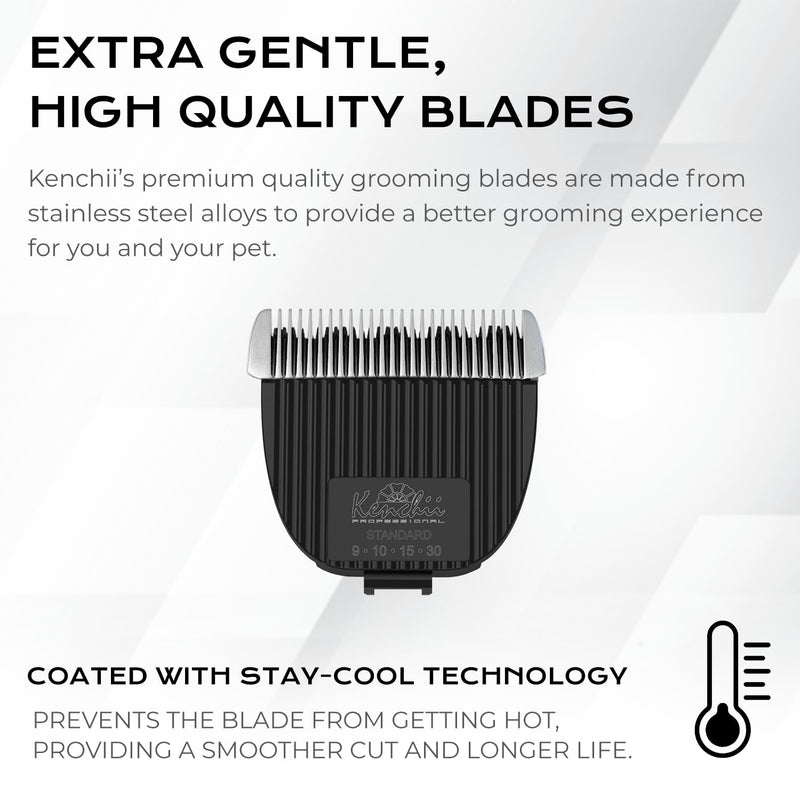 Kenchii Flash Clipper Blade (Standard) Only Compatible with Flash Clipper, Black & White Standard - PawsPlanet Australia
