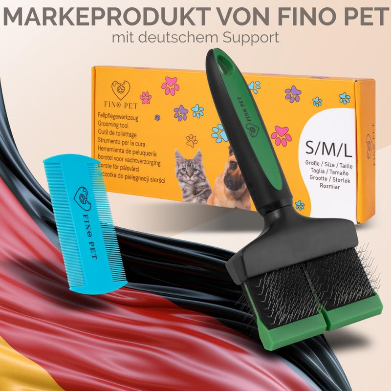 Slicker Brush Dog Slicker Brush for Long Hair, Poodle Brush - Efficient Dog Brush Undercoat - Ideal as a Poodle Brush - Cat Brush - Ideal for Doodle and Long Hair Dogs Including Dog Comb