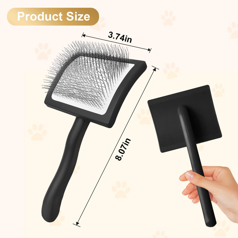 Dog Slicker Brush for Doodle Grooming,Dog Brush for Poodles,Long Pin Haired Pet Slicker Brush for Goldendoodles, Labradoodles,Bernedoodles (Black) Black - PawsPlanet Australia