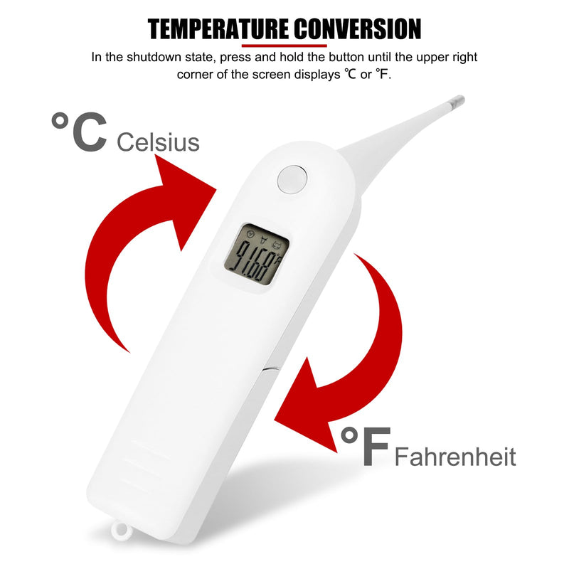 Professional Pet Veterinary Thermometer, LCD Display Fast Digital Thermometer for Livestock Pigs Cattle Sheep Dogs Horse