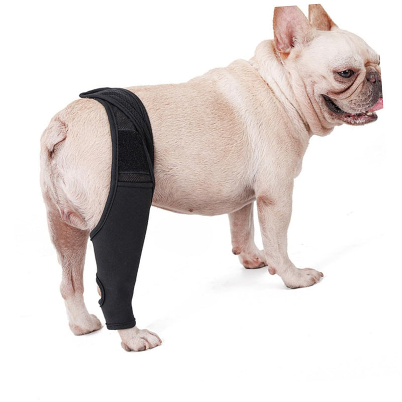 Neoprene Dog Knee Brace with Breathable Mesh Elastic Protection for Injured Front and Rear Legs Adjustable Dog Leg Splint for Long Term Stability