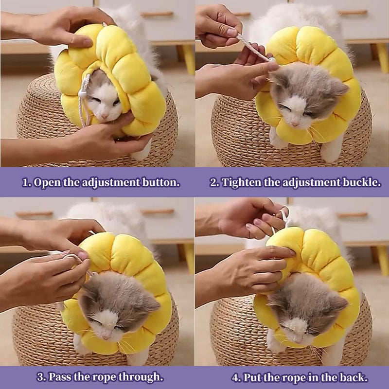 Anti-Stain Adjustable Soft Cat Safety Collar - Neck 8-25cm