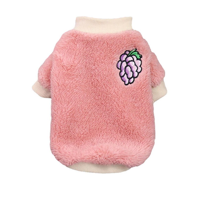 2 Pieces Dog Sweaters Dogs Pajamas Fleece Winter Warm Puppy Pet Coat Soft Sweaters Puppy Clothes for Small Dogs Cats Girls Boys XXS (Avocados, Grapes, XS) Avocados, Grapes - PawsPlanet Australia
