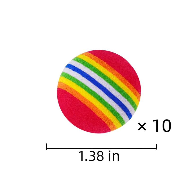 10 pcs Larger 1.38 "Soft EVA Foam Interactive Indoor Quiet Toy Balls, 35mm Diameter Dog and cat Toy Balls Quiet Toy Balls for Pets to Play Alone.Kittens Toys.Cat Toy Sponge Ball. - PawsPlanet Australia