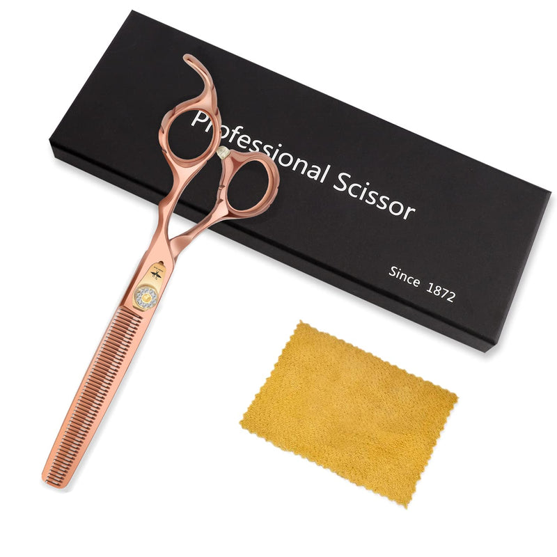 PURPLEBIRD 7 Inch Thinning Dog Grooming Scissors,50 Teeth Blending Shears, Professional Safety Blunt Tip Trimming Shearing for Dogs Cats Japanese Stainless Steel Bronze 7in Thinning - PawsPlanet Australia