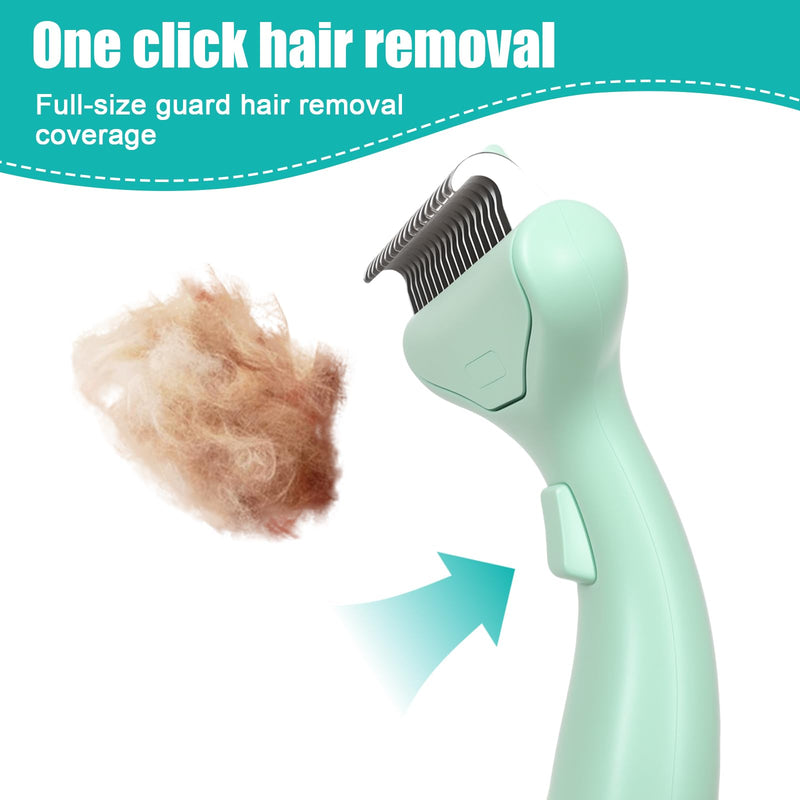 Dog & Cat Brush, Deshedding Brush with Easy Release Button, Premium Grooming Tool for Shed Control & Undercoat Removal, Ideal for Long/Short Haired Pets (Mint Green) Mint Green - PawsPlanet Australia