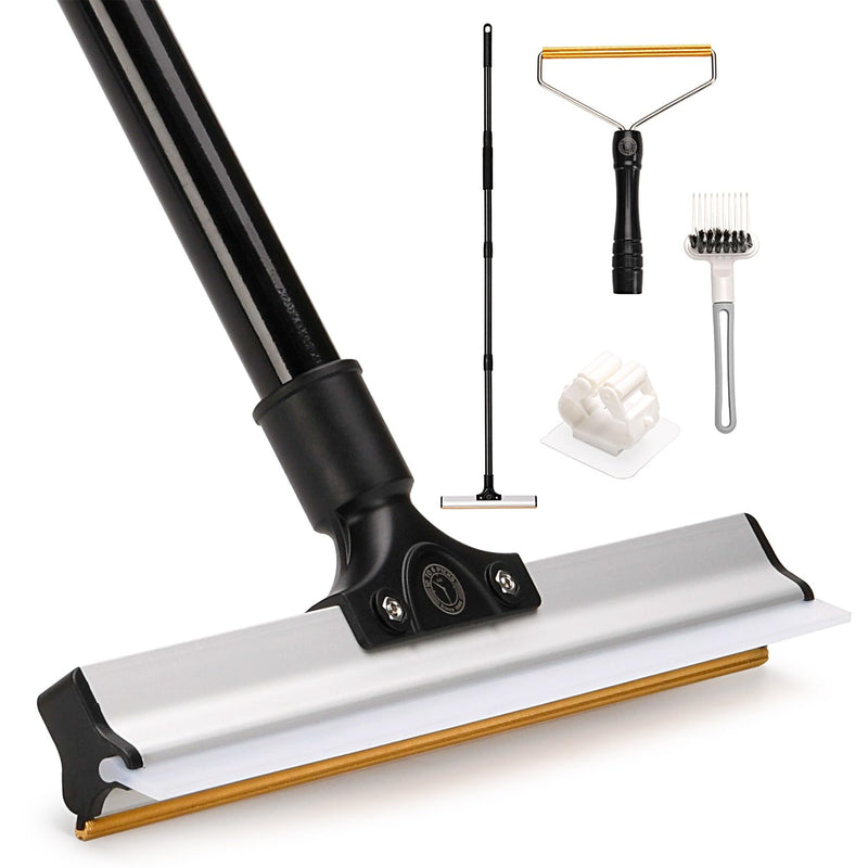 62" Carpet Rake for Pet Hair Removal – Adjustable Carpet Broom Bundle with Carpet Scraper & Hair Picker, Pet Hair Removal Tool for Dog & Cat Hair, Rug Rake Carpet Brush for Furniture & Carpets - PawsPlanet Australia
