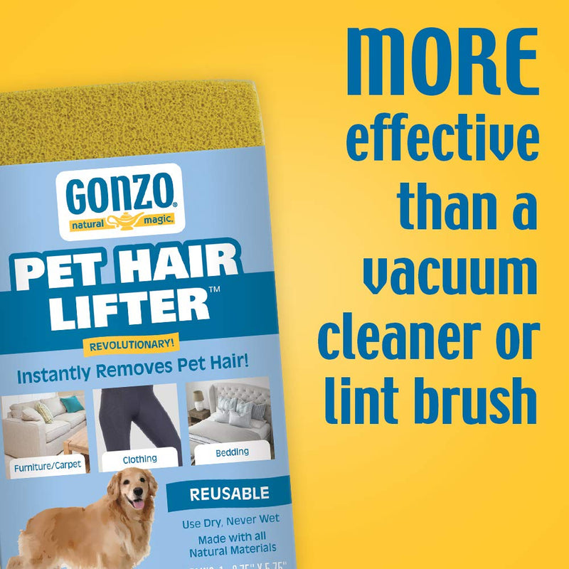 Gonzo Pet Hair Remover - 2 Pack - Lift and Remove Dog, Cat and Other Pet Hair from Furniture, Carpet, Bedding and Clothing - PawsPlanet Australia