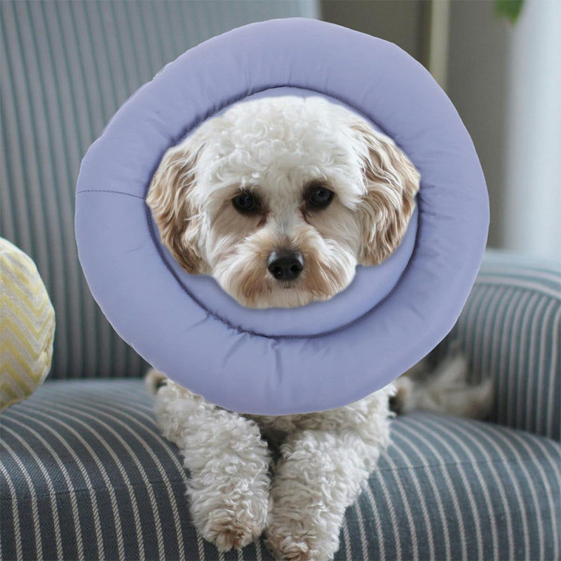 Cabilock Adjustable Soft Fabric Dog Neck Collar for Dogs and Cats for Post-Surgery Recovery Comfortable Protection Against Licking Size Adjustable