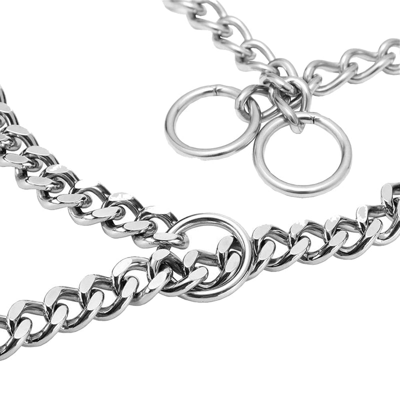 Dog Chain Necklace, Training Choke Collar, Stainless Steel Chain Slip Martingale Collars,for Medium Dogs, Length 20 inch, Diameter 3.0mm. Length 20"(Neck under 16")