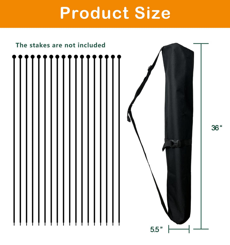 Dog Playpen Stakes Storage Bag, Waterproof Heavy Duty Dog Fence Stake Storage Bag with Carrying Strap Fits All 32 Inch Dog Pen, Black - PawsPlanet Australia