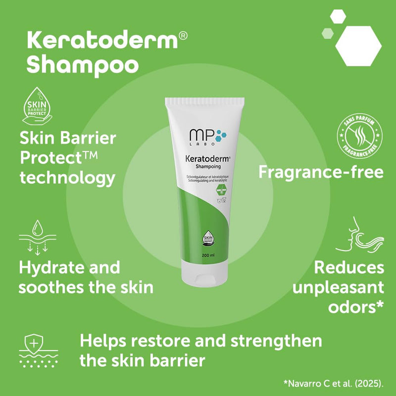 Keratoderm® Dermatology Shampoo for Dogs & Cats – Veterinary Skin Care for Greasy, Flaky & Scaly Skin – Advanced Keratolytic & Sebum-Balancing Formula – 200ml Leak-Proof Tube - PawsPlanet Australia