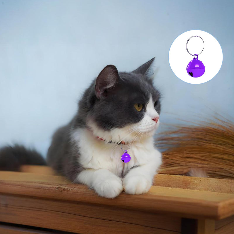 Cat Collar Bell, 40 PCS Bell for Cat Collar with Loud Crisp Sound with Clasps Stainless Prevent Lost Steel Training for Pet Pendant Accessories(Colourful) - PawsPlanet Australia