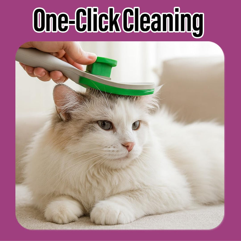 2 Pcs Self Cleaning Deshedding Dog Brush & Bath Brush - Skin Friendly Shedding Grooming Tool For Dogs, Cats And Puppies, Premium Pet Supplies, Green - PawsPlanet Australia
