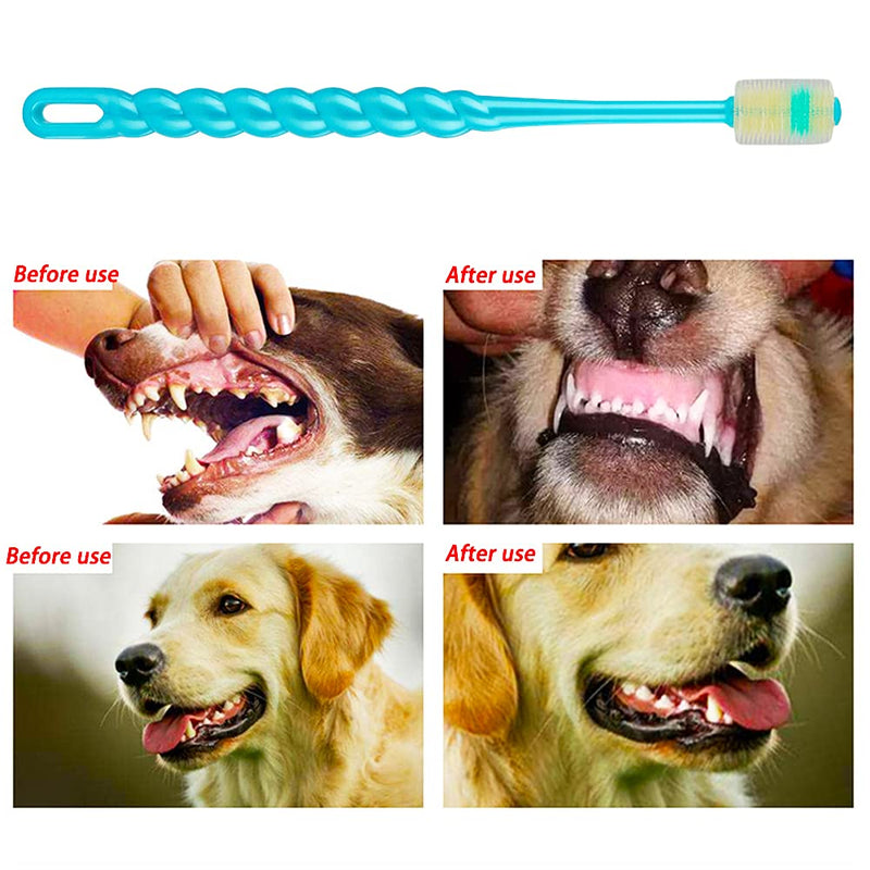 4 Pcs 360-Degree Small Dog and Cat Soft Toothbrush Soft Silicone Deep Pet Teeth Cleaning Kit (Colors May Vary) - PawsPlanet Australia