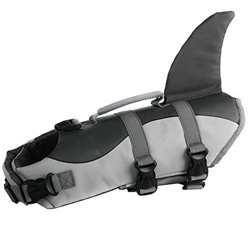 HAOCOO Dog Life Jacket Vest Saver Safety Swimsuit Preserver with Reflective Stripes/Adjustable Belt Dogs (Shark, Small) Shark - PawsPlanet Australia