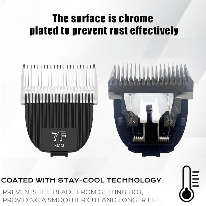 1Pack Flash Clipper Professional Detachable Replacement Blades,Compatible with Kenchii Flash Clipper Blade（Size 7F-3mm ） - PawsPlanet Australia