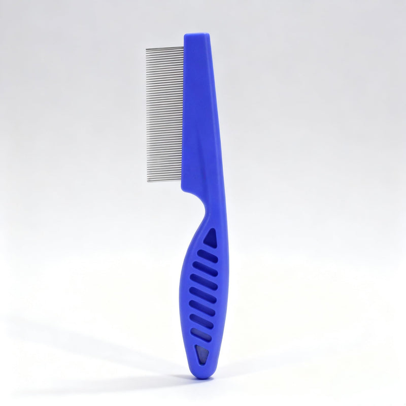 3/4/5-pieces flea and lice comb set, stainless steel pet comb (for dogs and cats, circular tooth design), double-sided tear stain remover, pet shedding comb, suitable for all types of pets (5pcs) 5pcs