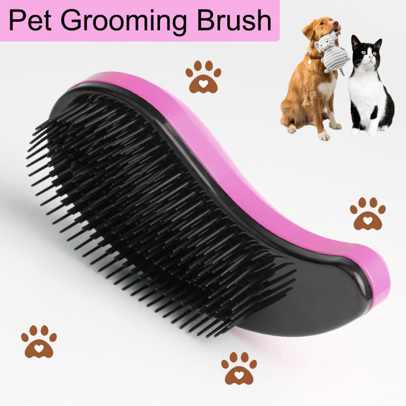 Puppy Brush, Soft Dog Brush for Grooming, Puppy Hair Remover Brush Comb, Grooming Tool for Poodles, Teddy, Yorkies, Maltese, Shih Tzu, Chihuahua, Pink - PawsPlanet Australia