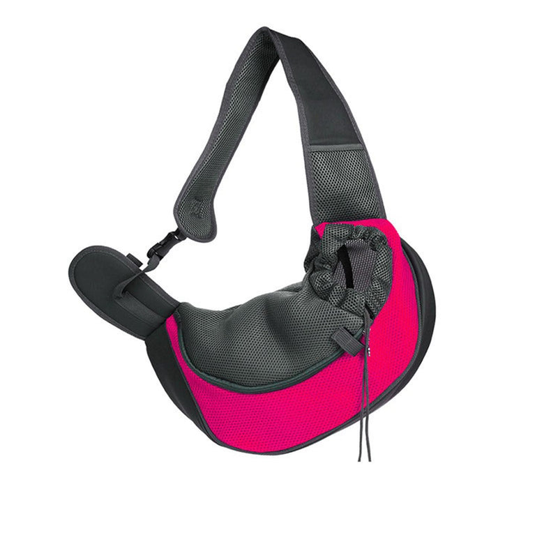 Pet Dog Sling Carrier, Breathable Mesh Adjustable Puppy Sling Carrier Hand Free for Small Dog Cat, M, Rose 13.0"L x 9.1"W x 2.0"H - PawsPlanet Australia