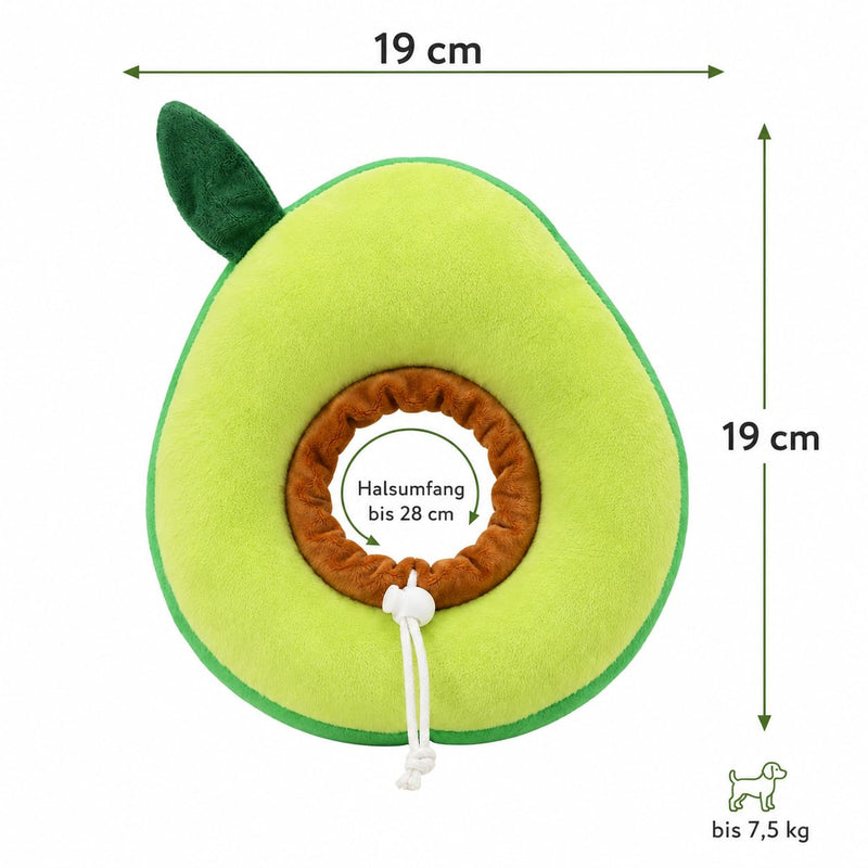 Soft Cat Cone Collar, Cat Recovery Collar, Dog Cone for Small Dogs, Adjustable Avocado Neck Pillow, Stop Licking after Surgery, Washable Size L, 19 x 19 cm, Neck up to 28 cm, Home Aftercare