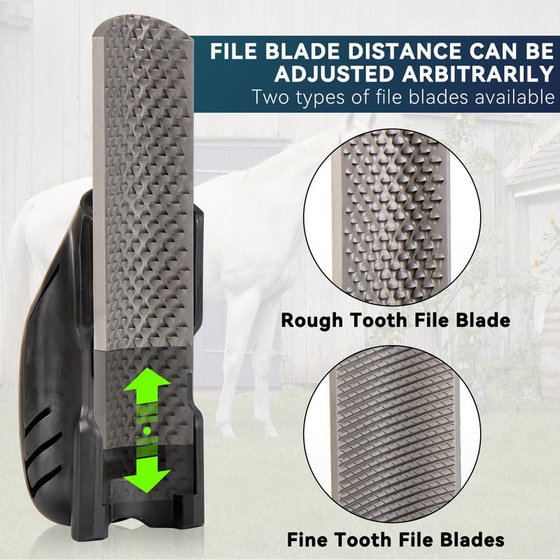 Farrier Hoof Rasp File Arc Shape Ergonomic Handle Hoof Trimming Tool with Fine Teeth Option for Repairing Pony, Goat, Horse, Pig, and Other Animal Hooves Coarse & Fine Teeth - PawsPlanet Australia