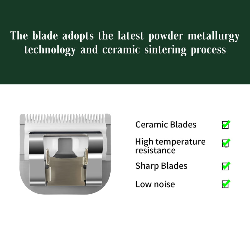 Professional Detachable Replacement Ceramic Blades set,compatible with oster Classic 76/Star-Teq/Power-Teq andi A*dis AGC,BDC,BGC,MBG Series Clippers (Size-000) Size-000 - PawsPlanet Australia