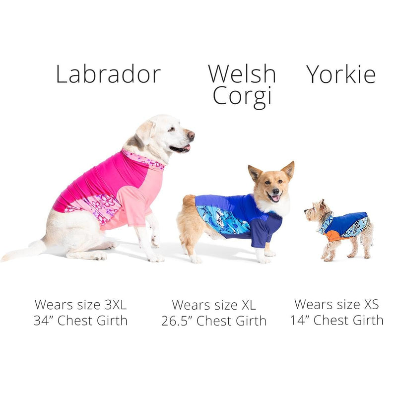 PlayaPup Dog Sun Shirt, USA Made (UPF 50+), Lago, Medium - PawsPlanet Australia