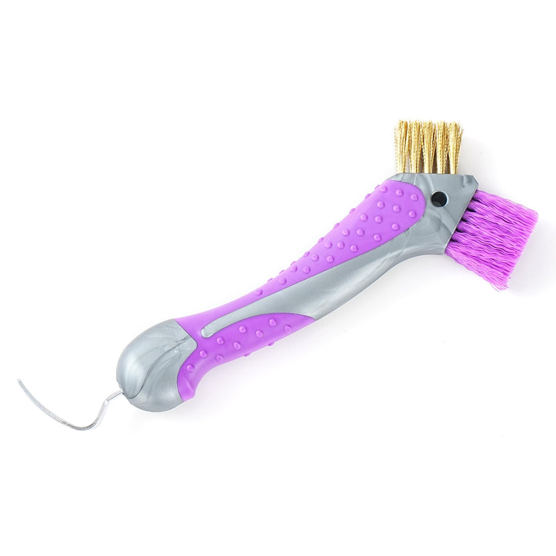Horse Hoof Pick with Dual Brush,TPR Non-Slip Grip, Farrier Tool Hoof Pick for Horse Hoof Cleaning and Grooming - PawsPlanet Australia
