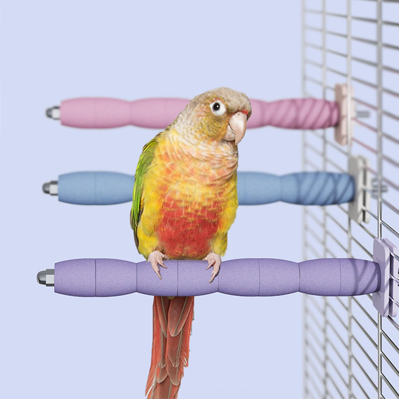Parrot Perch Birds Nail File Perch Abrasive Surface Ceramic Paw Grinding Stick – Bird Nail File – for Parrots, Budgies, Parakeets, and Cockatiels Bird Cage Accessory (Purple, 7.8Inch) Purple - PawsPlanet Australia