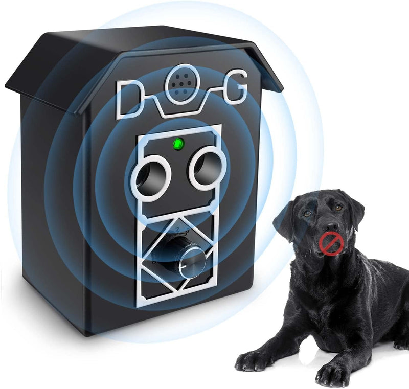 Anti Barking Device, 3 Adjustable Frequency Ultrasonic Dog Barking Deterrent Devices Pet Gentle Anti Barking Device Sonic Bark Control Device Stop Dog Barking Device Indoor Outdoor for Dogs Anti Bark Black-XT006