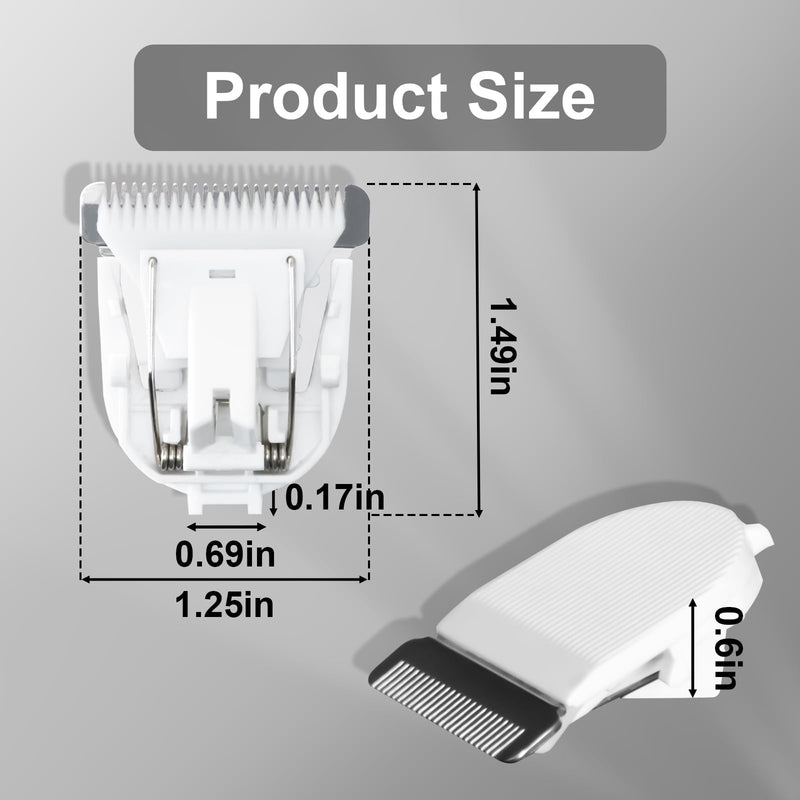 KIKETECH Dog Clippers Blade for Grooming, Replacable Safe & Sharp Dog Trimmer Blades, 304 Stainless Steel and Ceramic, Blade Width 1.25" Compatible with Masagotti Dog Hair Clippers Kit, 2 Packs - PawsPlanet Australia