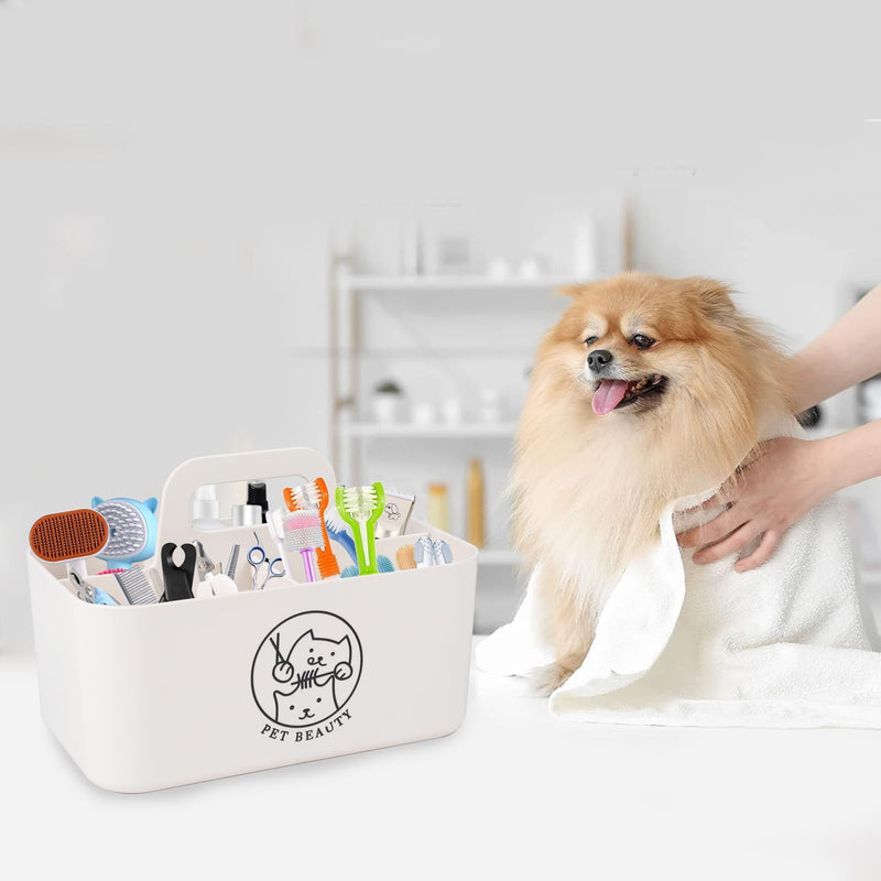 Dog Grooming Supplies Organiser,Pet Grooming Bag Horse Grooming Box with Removable Dividers for Dog Stuff - PawsPlanet Australia